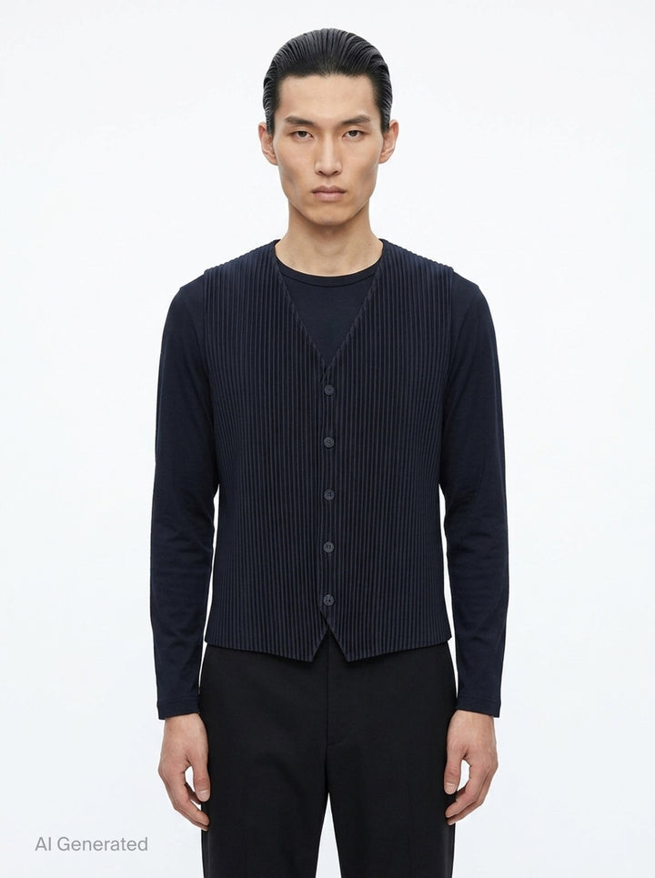 Basics Pleated Vest | Homme Plissé Issey Miyake | Club21 - front