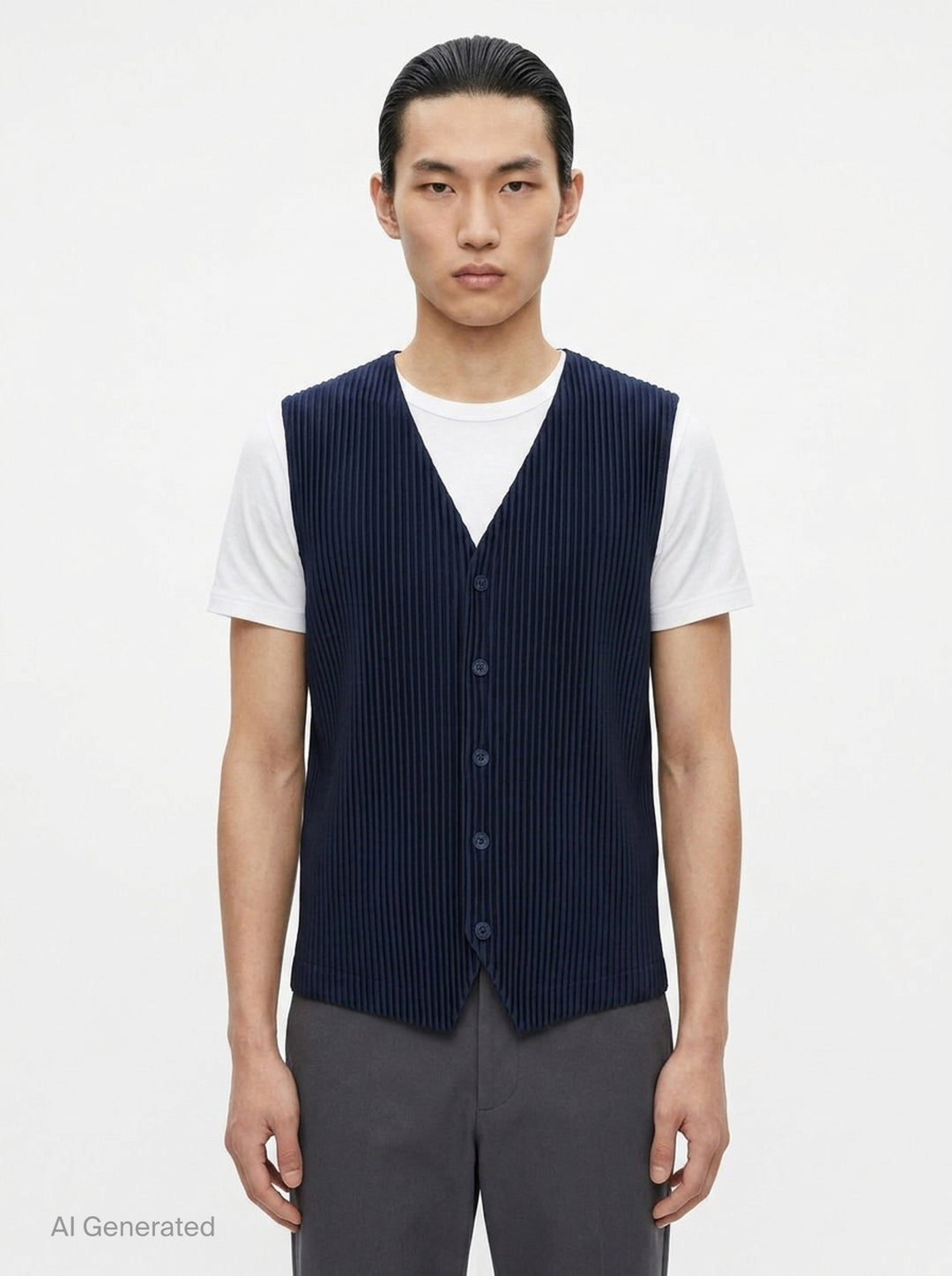 Basics Pleated Vest | Homme Plissé Issey Miyake | Club21 - front