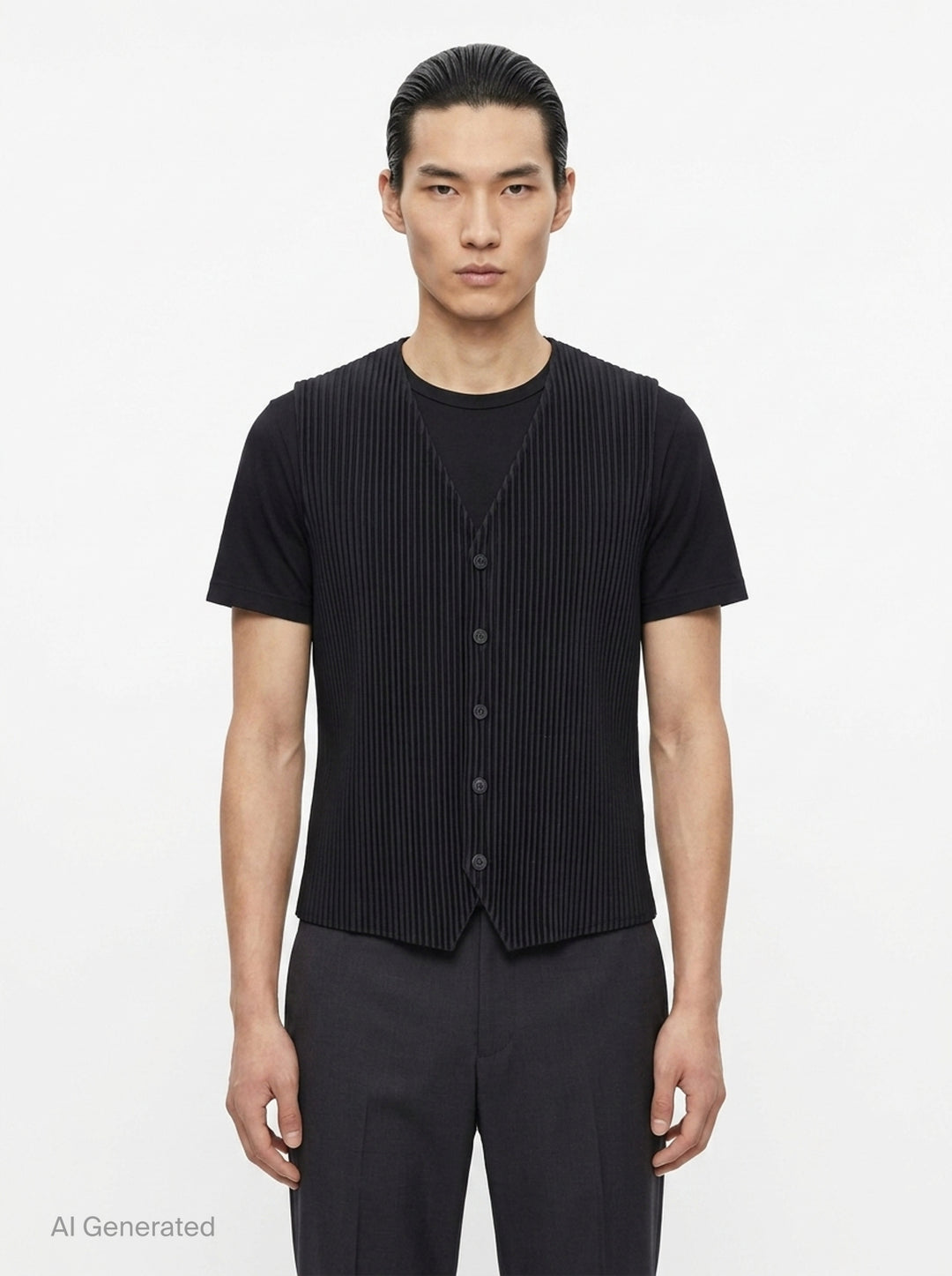 Basics Pleated Vest | Homme Plissé Issey Miyake | Club21 - front