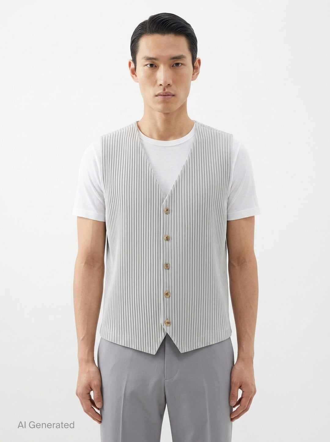 Basics Pleated Vest | Homme Plissé Issey Miyake | Club21 - front