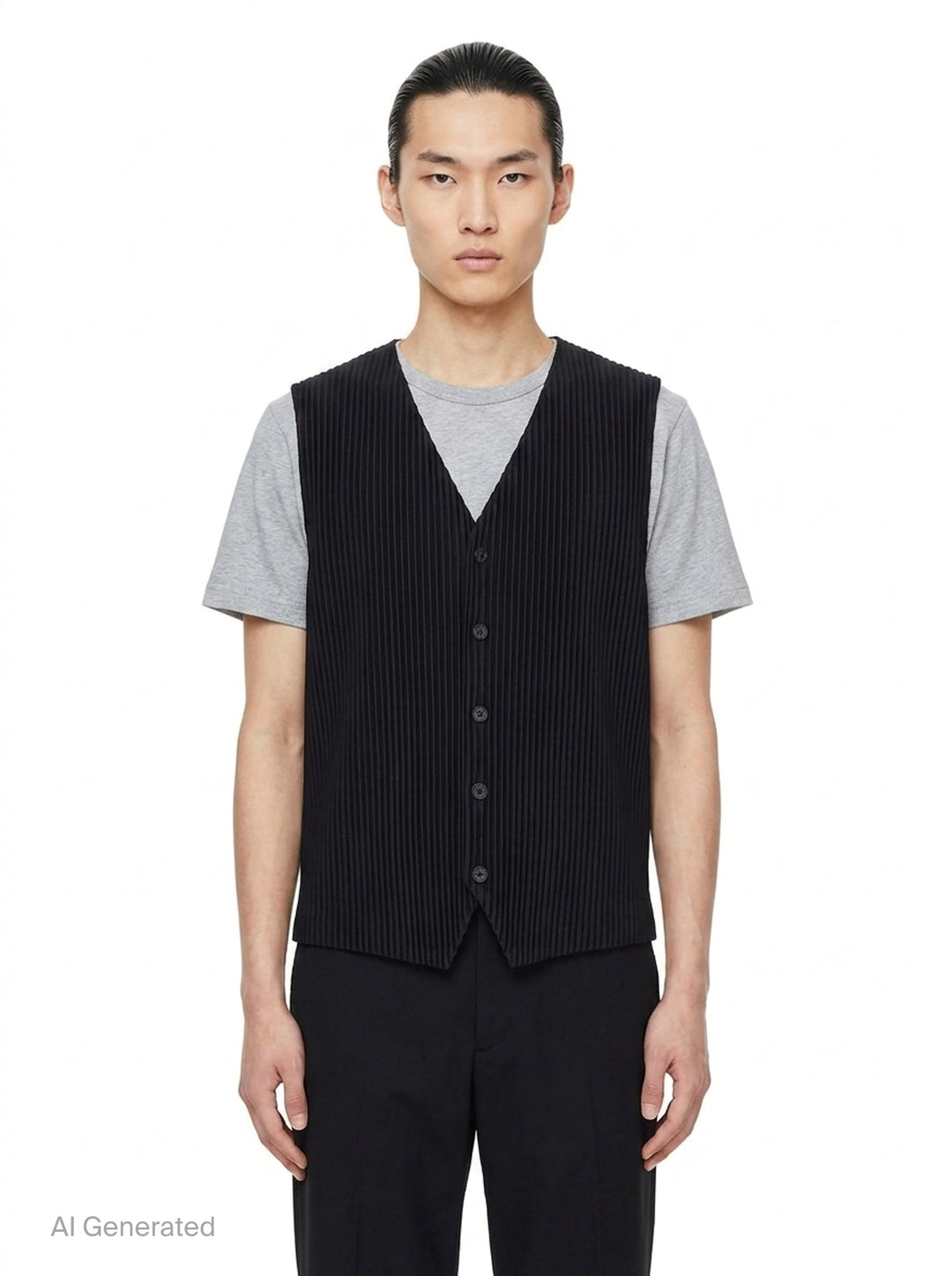 Basics Pleated Vest | Homme Plissé Issey Miyake | Club21 - front
