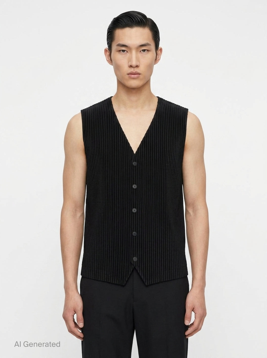 Basics Pleated Vest | Homme Plissé Issey Miyake | Club21 - front