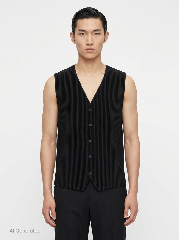 Basics Pleated Vest | Homme Plissé Issey Miyake | Club21 - front