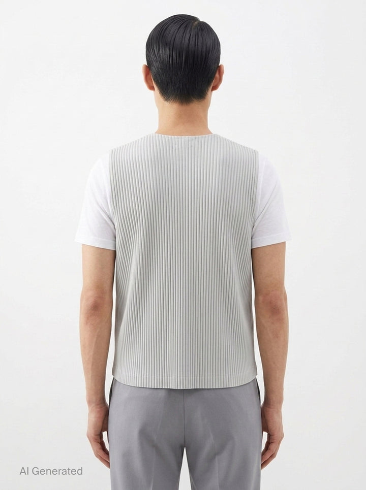 Basics Pleated Vest | Homme Plissé Issey Miyake | Club21 - back
