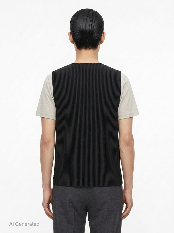 Basics Pleated Vest | Homme Plissé Issey Miyake | Club21 - back
