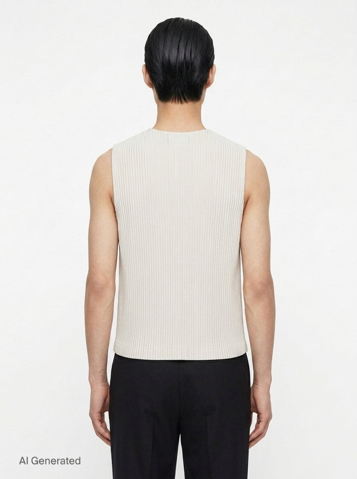 Basics Pleated Vest | Homme Plissé Issey Miyake | Club21 - back