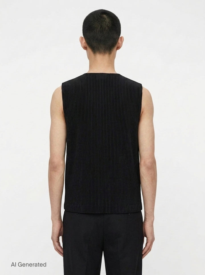 Basics Pleated Vest | Homme Plissé Issey Miyake | Club21 - back