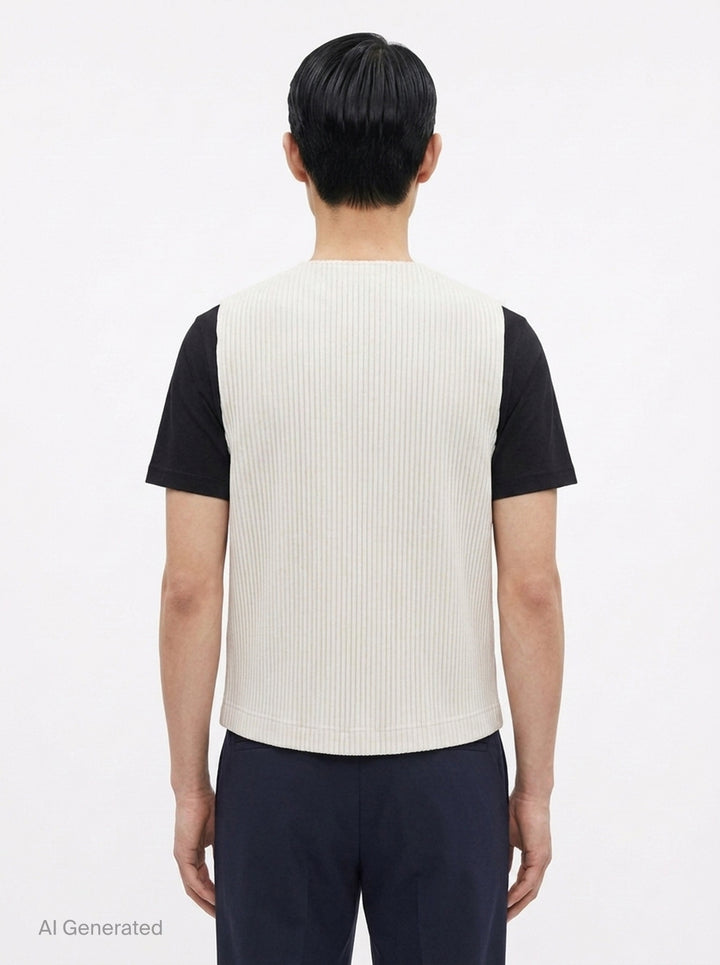 Basics Pleated Vest | Homme Plissé Issey Miyake | Club21 - back
