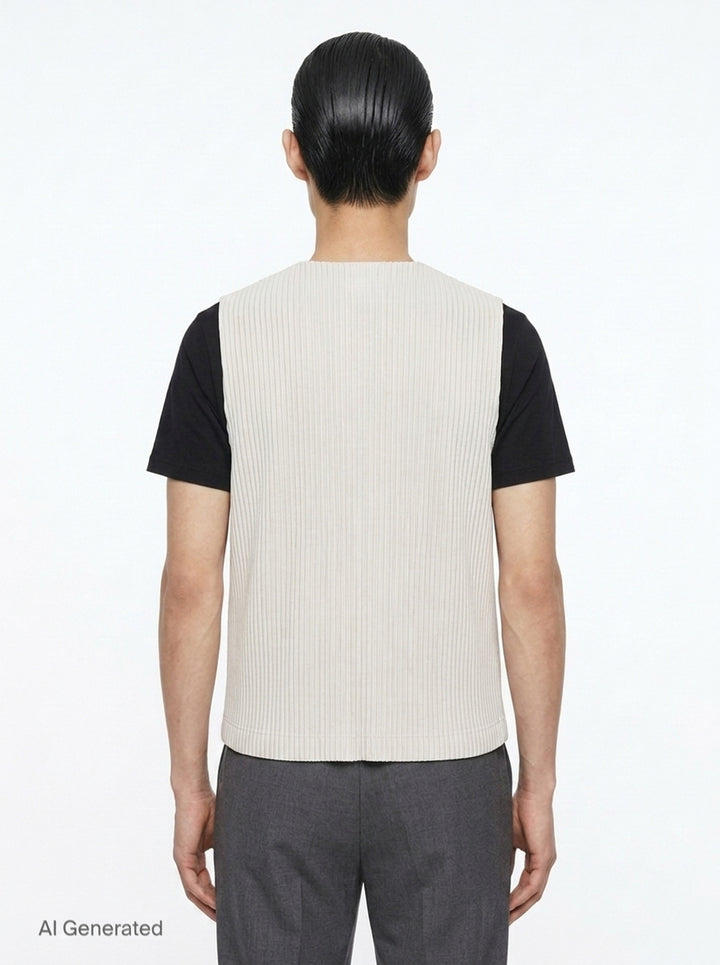 Basics Pleated Vest | Homme Plissé Issey Miyake | Club21 - back