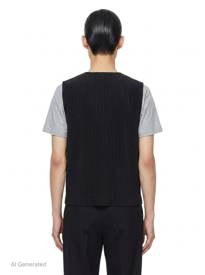 Basics Pleated Vest | Homme Plissé Issey Miyake | Club21 - back