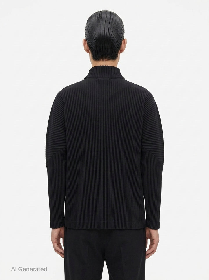 Basics Pleated Zip-Up Cardigan | Homme Plissé Issey Miyake | Club21 - back