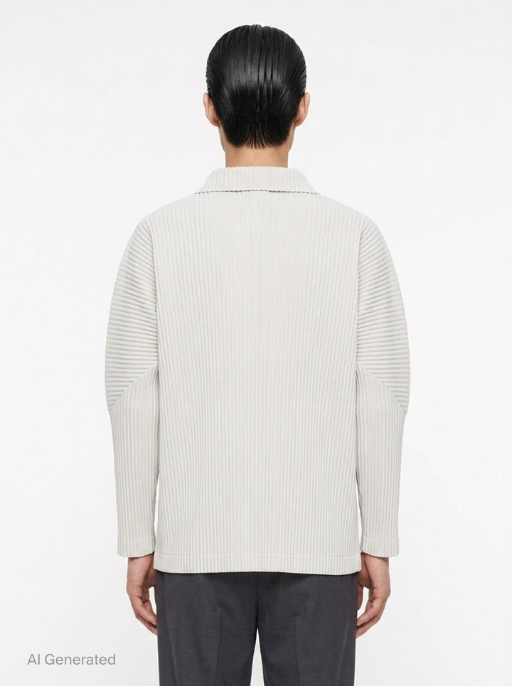 Basics Pleated Zip-Up Cardigan | Homme Plissé Issey Miyake | Club21 - back