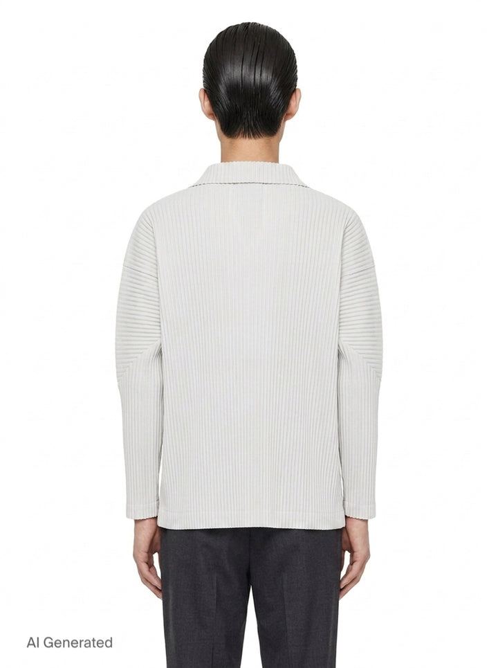 Basics Pleated Zip-Up Cardigan | Homme Plissé Issey Miyake | Club21 - back