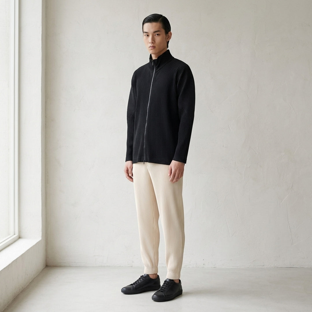 Basics Pleated Zip-Up Cardigan | Homme Plissé Issey Miyake | Club21 - lifestyle