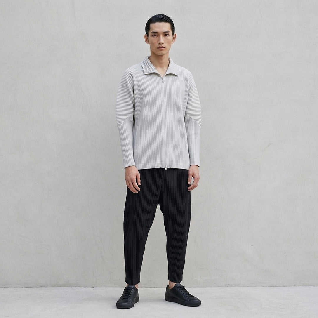 Basics Pleated Zip-Up Cardigan | Homme Plissé Issey Miyake | Club21 - lifestyle