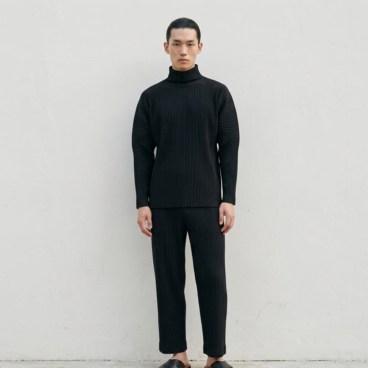 Black Pleated Turtleneck Top | Homme Plissé Issey Miyake | Club21 - lifestyle