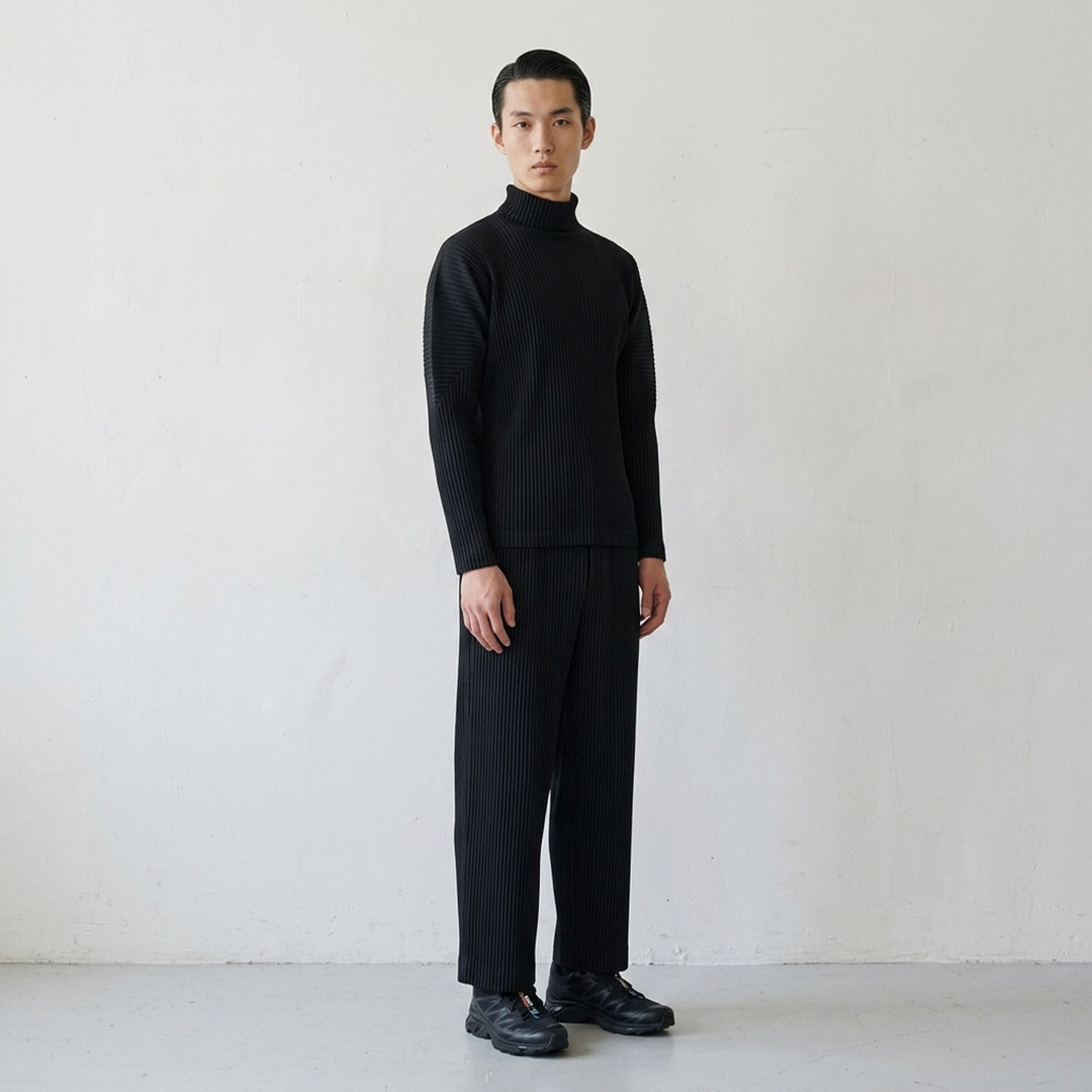 Black Pleated Turtleneck Top | Homme Plissé Issey Miyake | Club21 - lifestyle