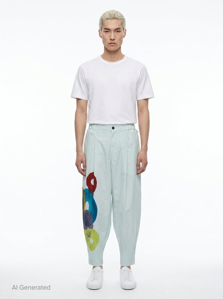 Cascade Picturesque Pleated Pants | Homme Plissé Issey Miyake | Club21 - front