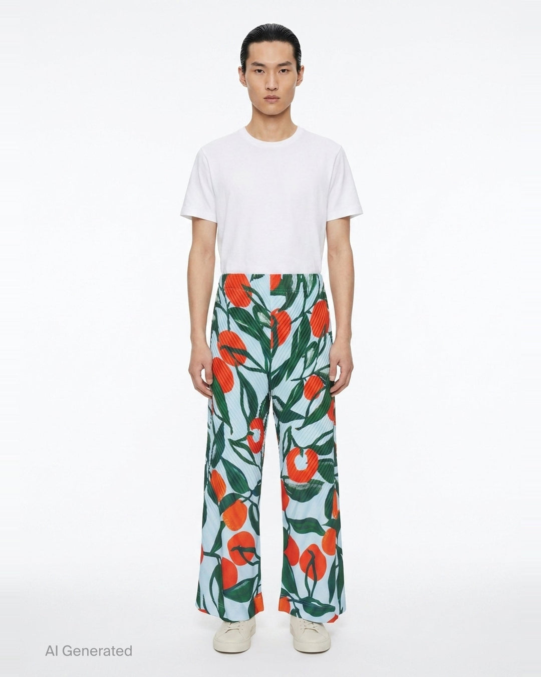 Citrus Print Pleated Pants | Homme Plissé Issey Miyake | Club21 - front