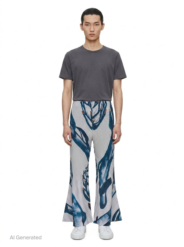 Citrus Print Pleated Pants | Homme Plissé Issey Miyake | Club21 - front