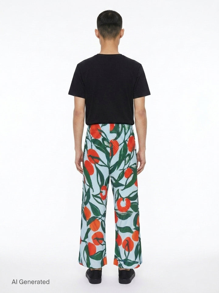 Citrus Print Pleated Pants | Homme Plissé Issey Miyake | Club21 - back