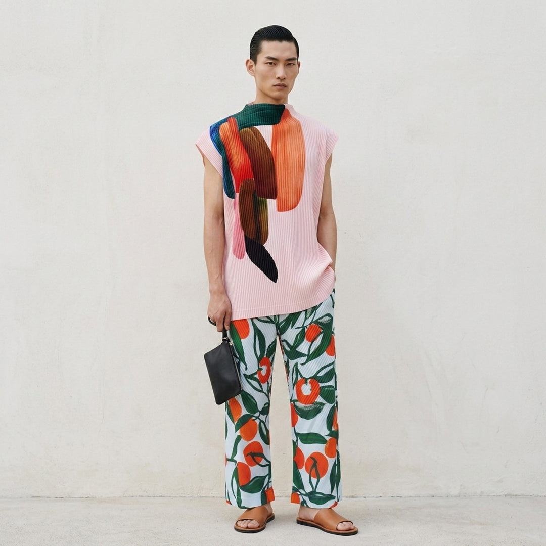 Citrus Print Pleated Pants | Homme Plissé Issey Miyake | Club21 - lifestyle