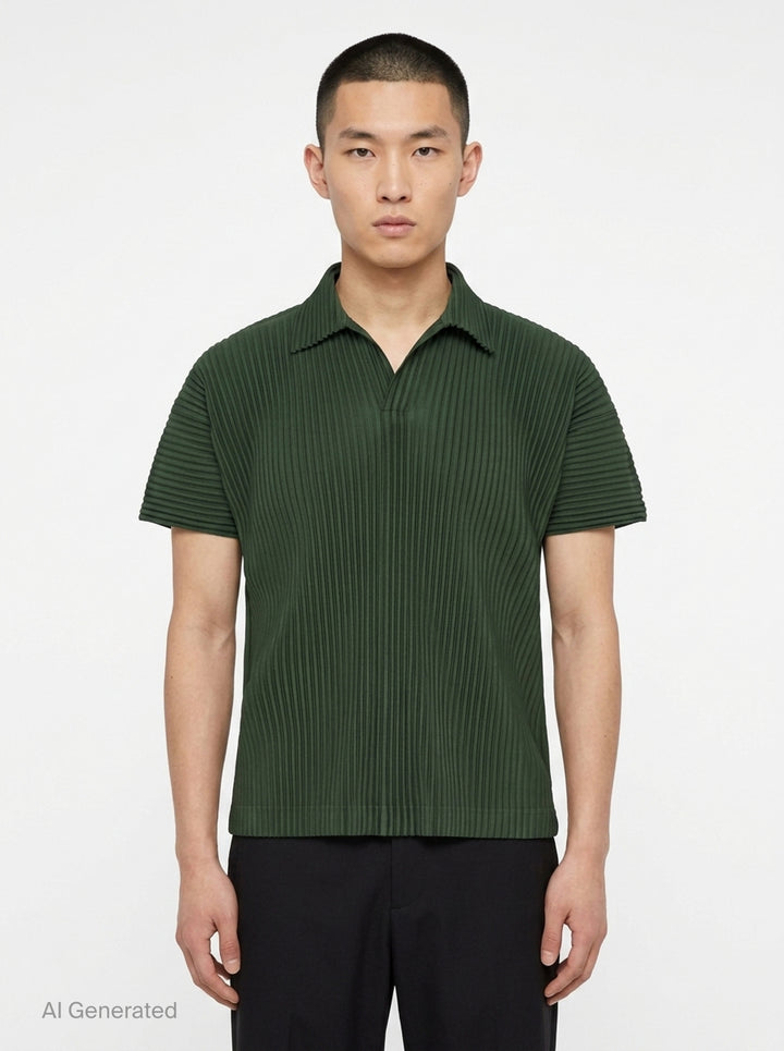 Color Pleats 2 Polo | HOMME PLISSE ISSEY MIYAKE | Club21 - front