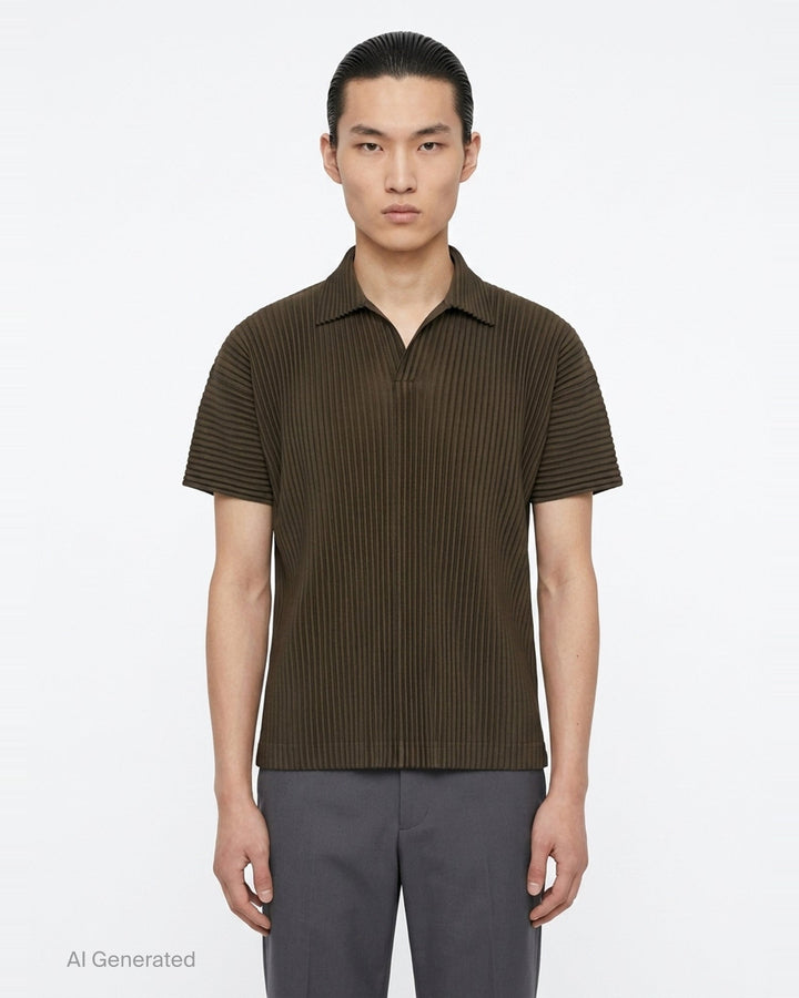 Color Pleats 2 Polo | HOMME PLISSE ISSEY MIYAKE | Club21 - front