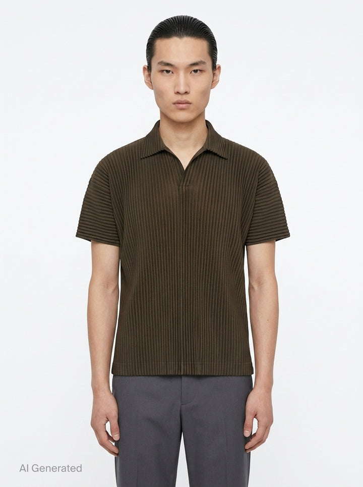 Color Pleats 2 Polo | HOMME PLISSE ISSEY MIYAKE | Club21 - front