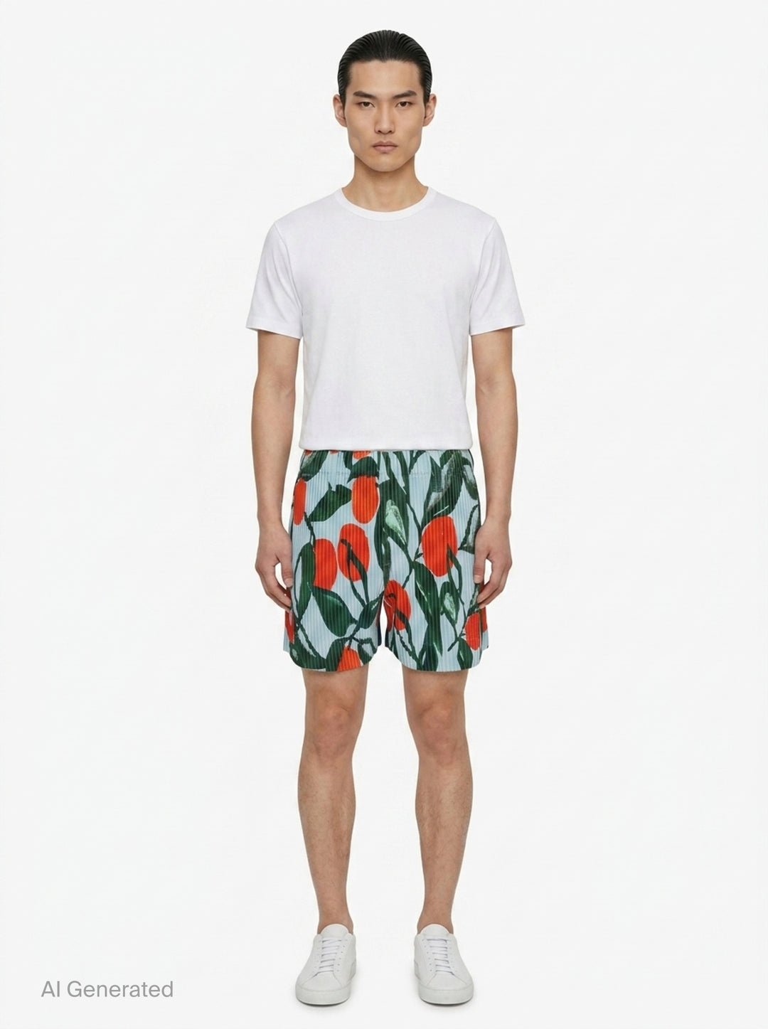 Fruits & Vegetables Pleated Shorts | Homme Plissé Issey Miyake | Club21 - front