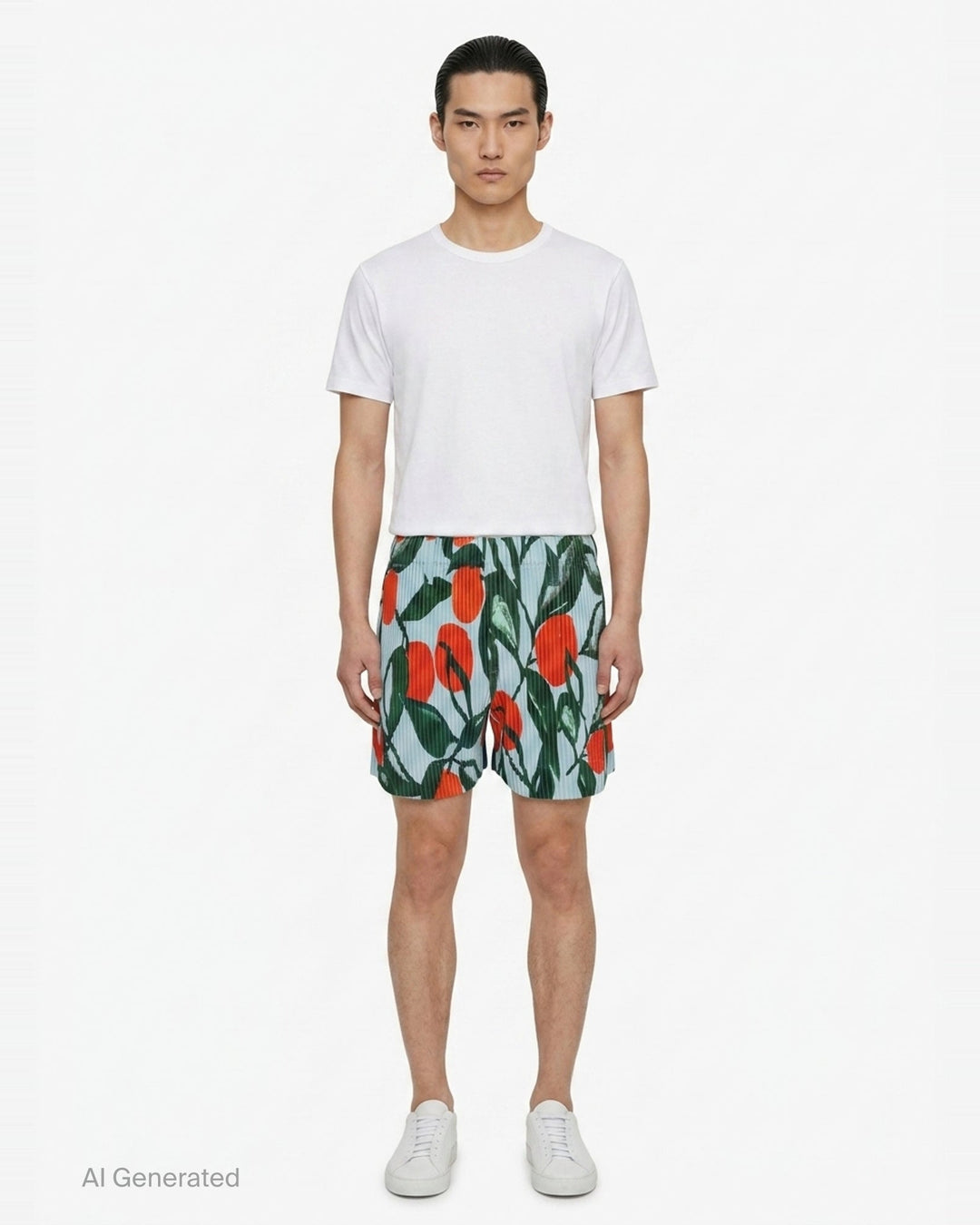 Fruits & Vegetables Pleated Shorts | Homme Plissé Issey Miyake | Club21 - front