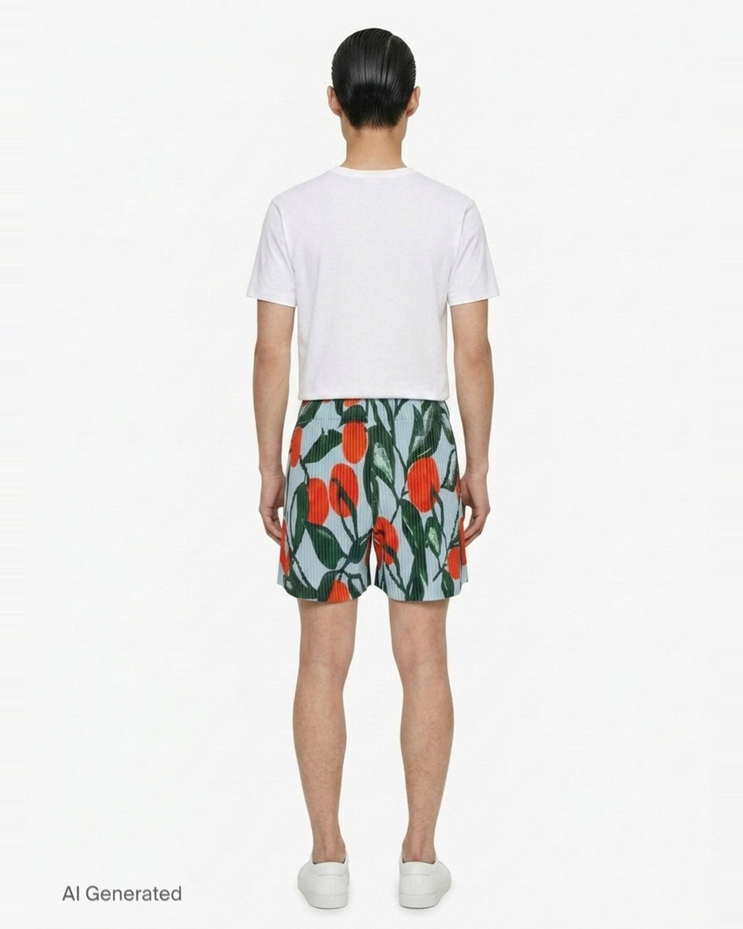 Fruits & Vegetables Pleated Shorts | Homme Plissé Issey Miyake | Club21 - back