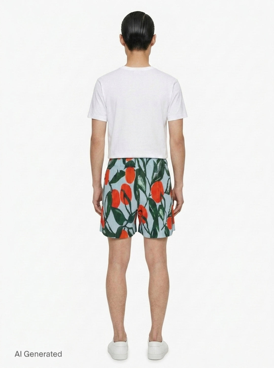 Fruits & Vegetables Pleated Shorts | Homme Plissé Issey Miyake | Club21 - back