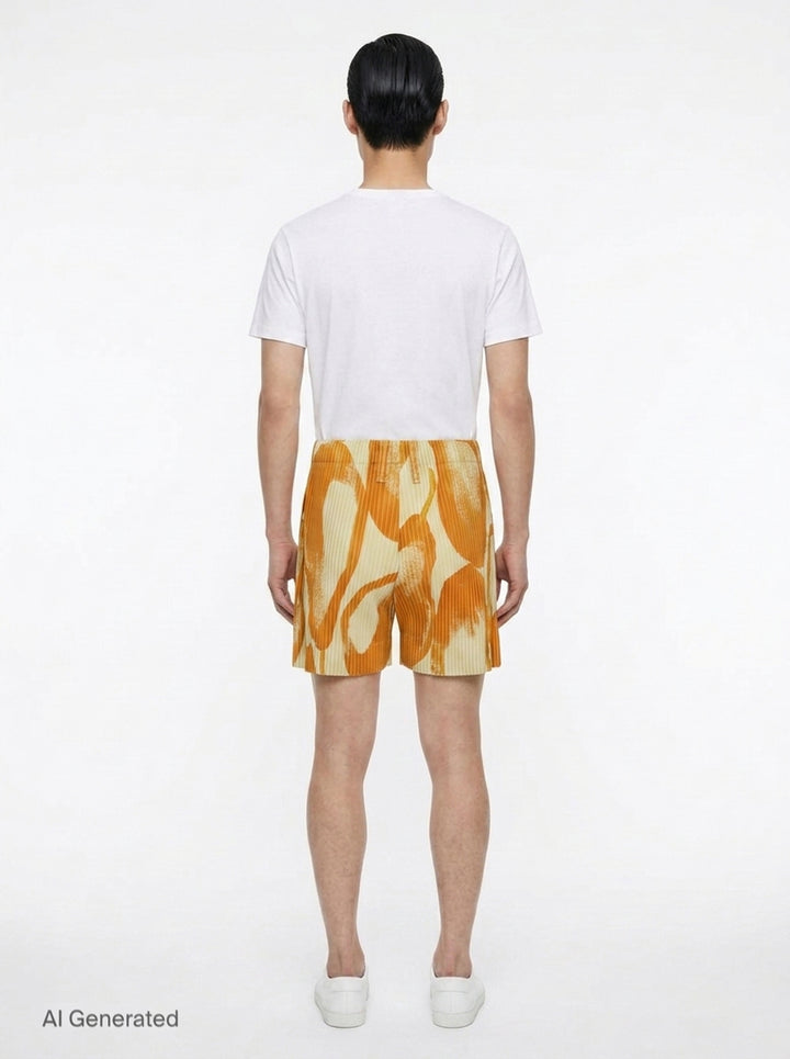 Fruits & Vegetables Pleated Shorts | Homme Plissé Issey Miyake | Club21 - back