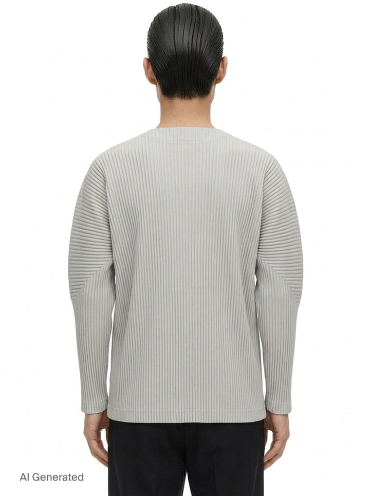 Long Sleeve Pleated Button Cardigan | Homme Plissé Issey Miyake | Club21 - back