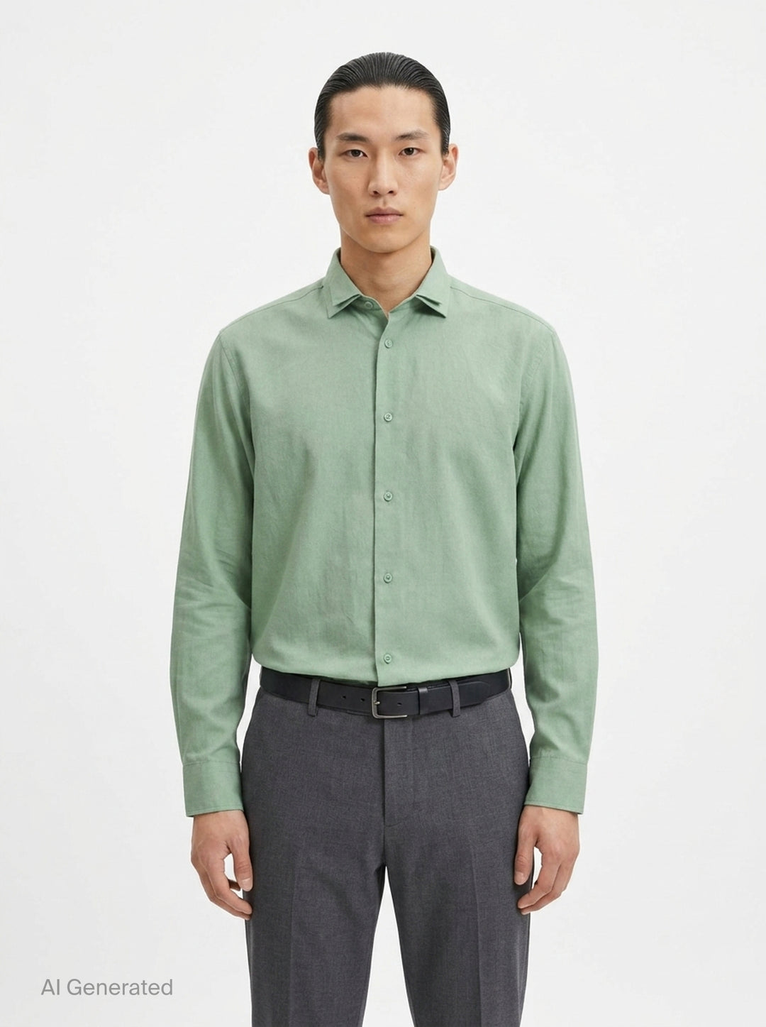Long Sleeve Ramie Shirt | Homme Plissé Issey Miyake | Club21 - front