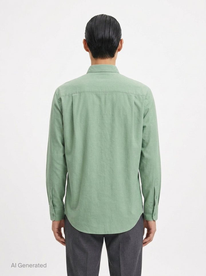 Long Sleeve Ramie Shirt | Homme Plissé Issey Miyake | Club21 - back