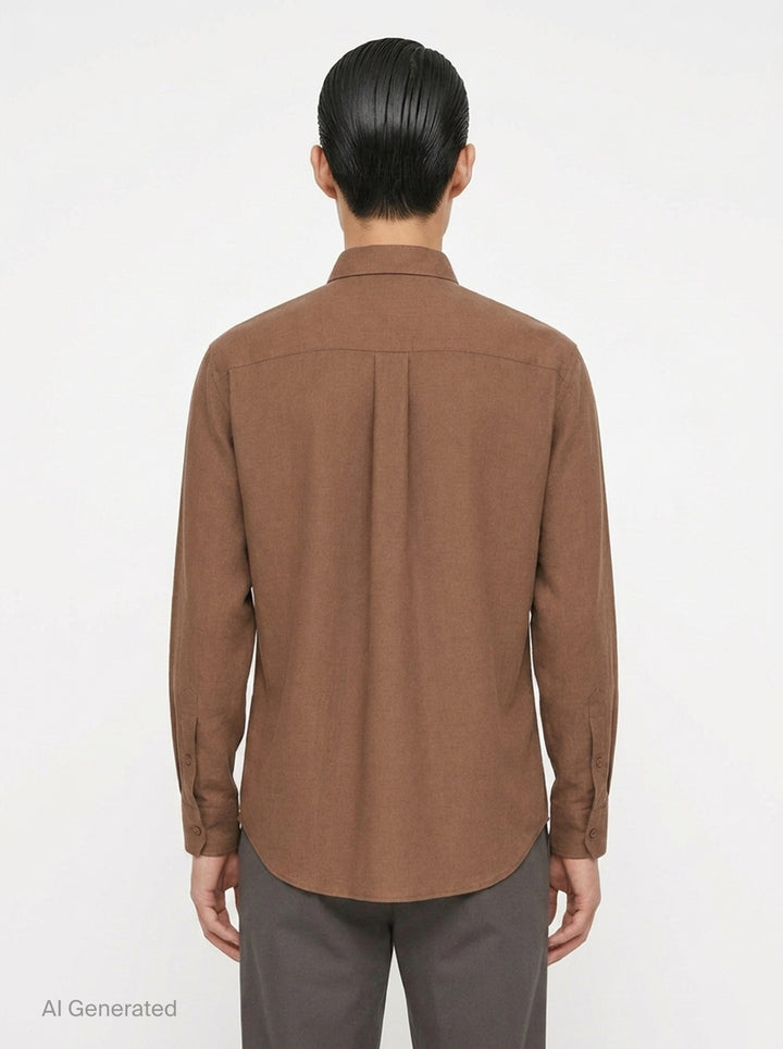 Long Sleeve Ramie Shirt | Homme Plissé Issey Miyake | Club21 - back