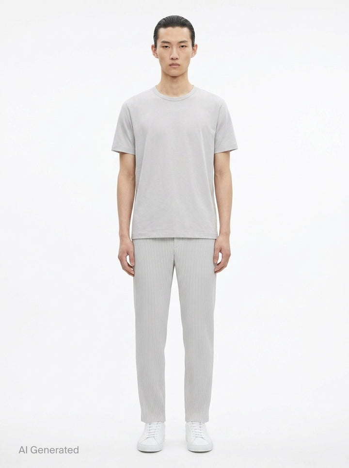 Long Straight Cut Pants | Homme Plissé Issey Miyake | Club21 - front