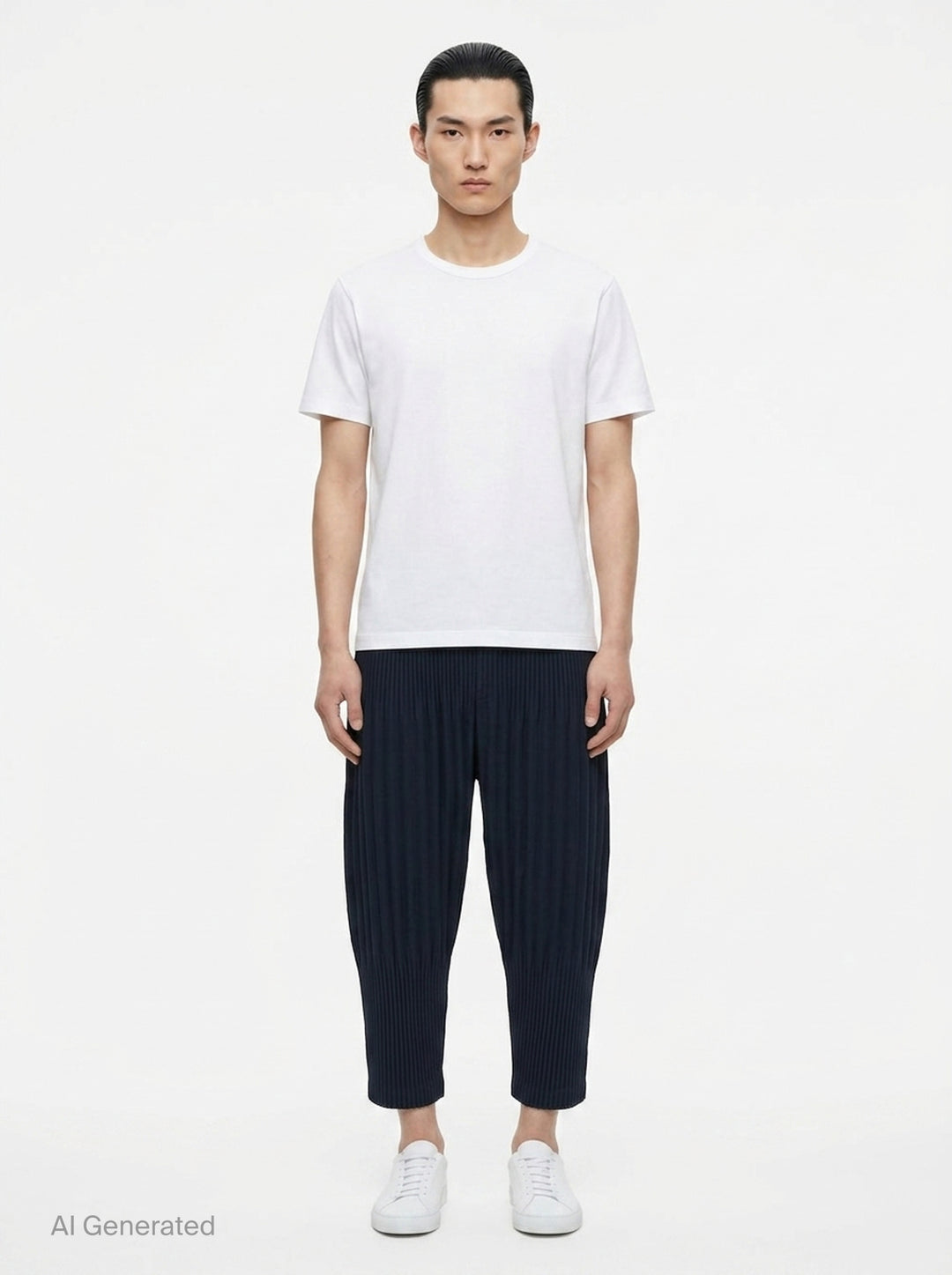 Long Wide Pleated Pants | Homme Plissé Issey Miyake | Club21 - front