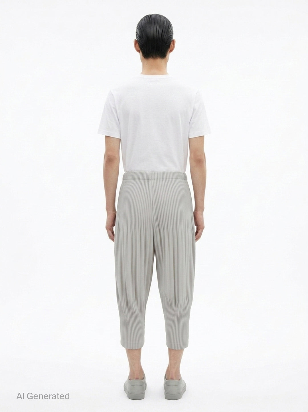 Long Wide Pleated Pants | Homme Plissé Issey Miyake | Club21 - back