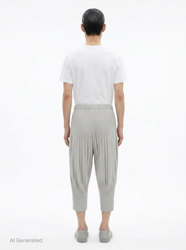 Long Wide Pleated Pants | Homme Plissé Issey Miyake | Club21 - back