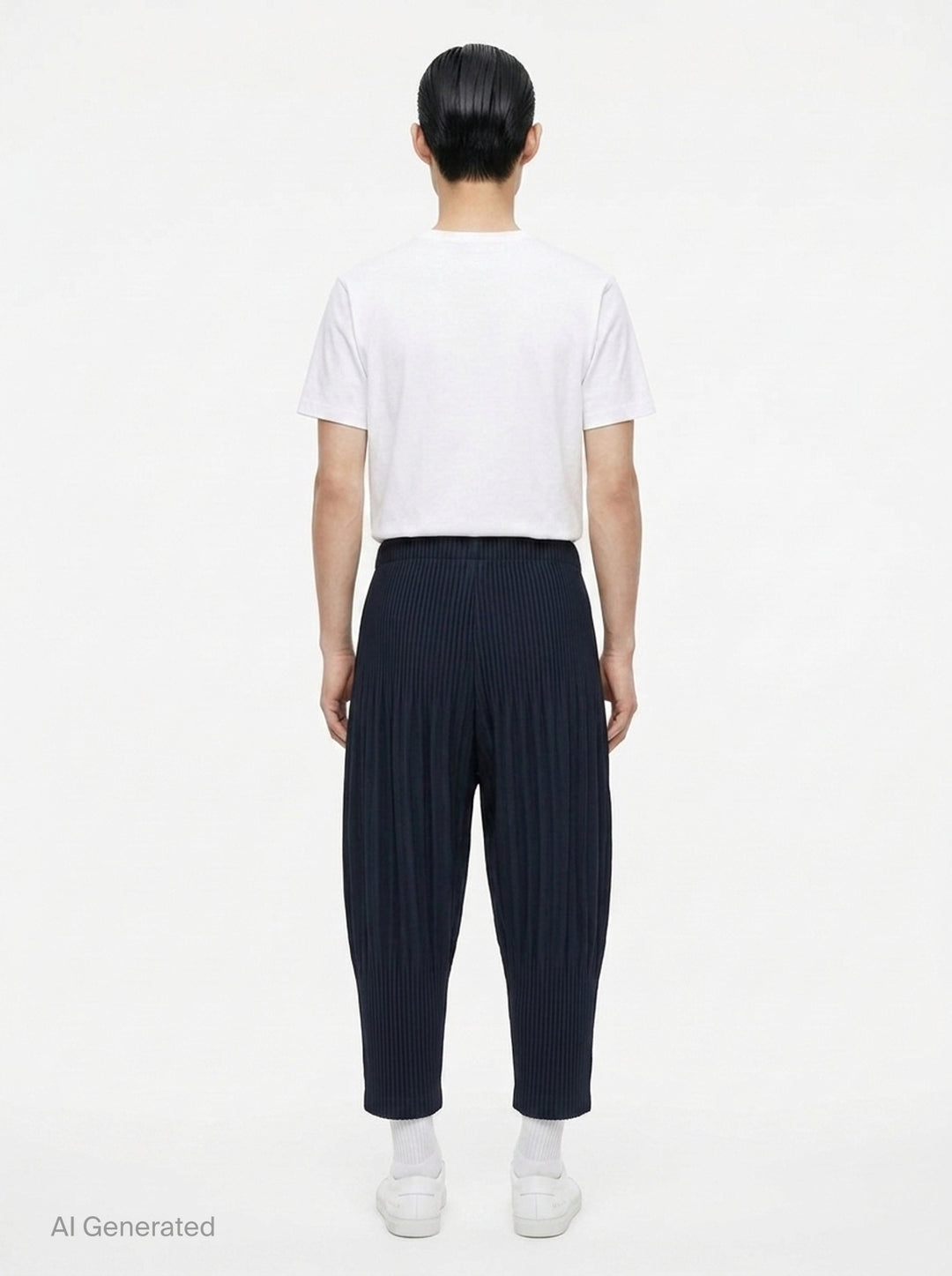 Long Wide Pleated Pants | Homme Plissé Issey Miyake | Club21 - back