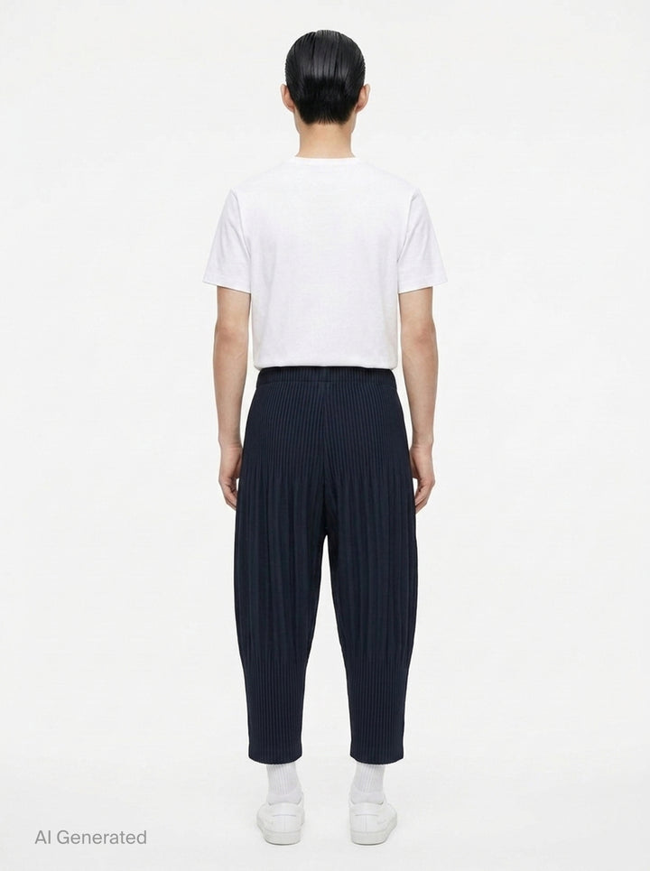 Long Wide Pleated Pants | Homme Plissé Issey Miyake | Club21 - back