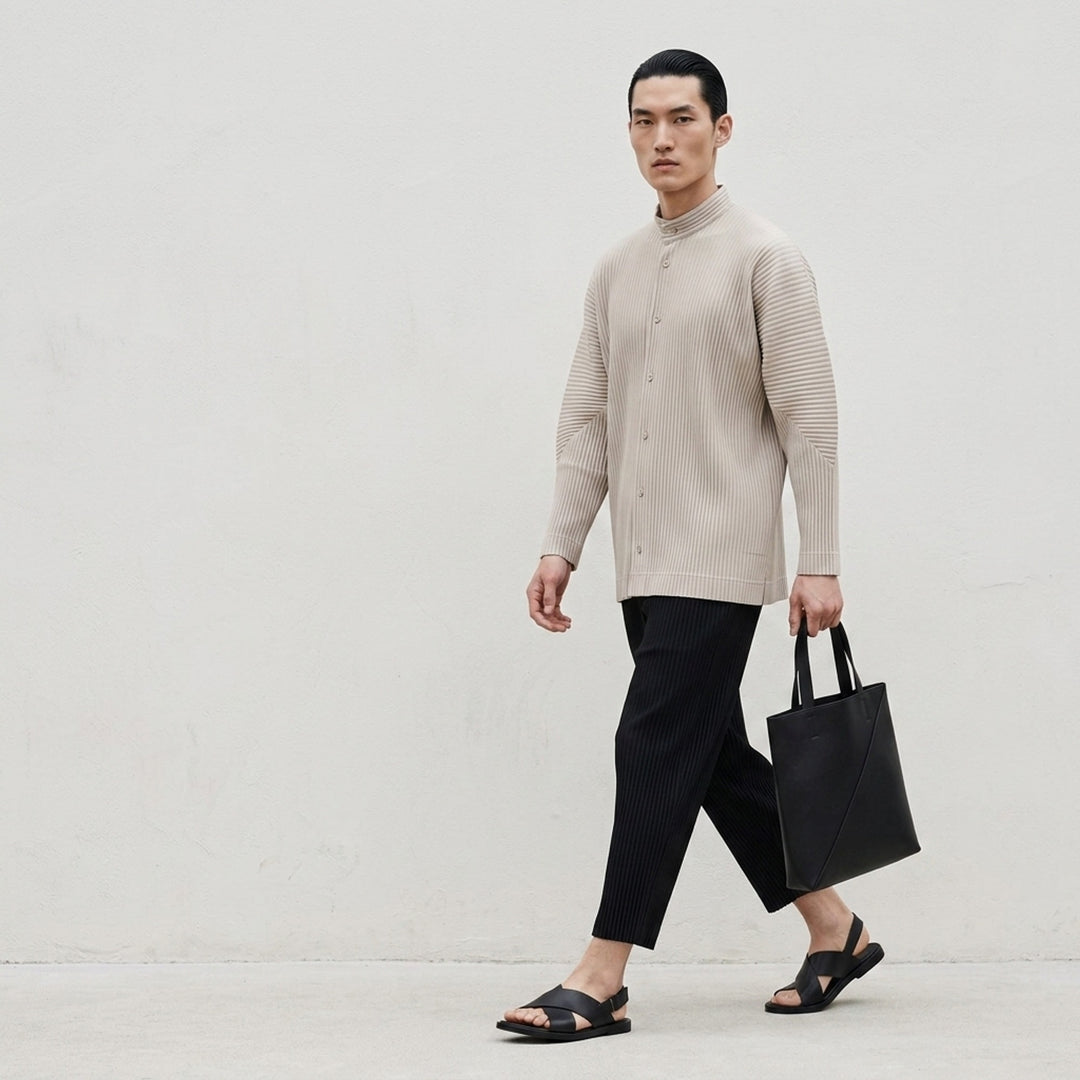 Long Wide Pleated Pants | Homme Plissé Issey Miyake | Club21 - lifestyle