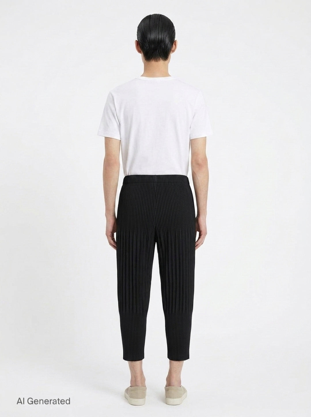 Long Wide Pleated Pants | Homme Plissé Issey Miyake | Club21 - back