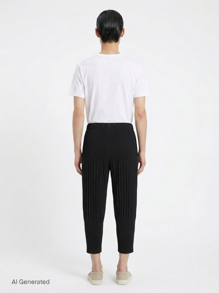 Long Wide Pleated Pants | Homme Plissé Issey Miyake | Club21 - back