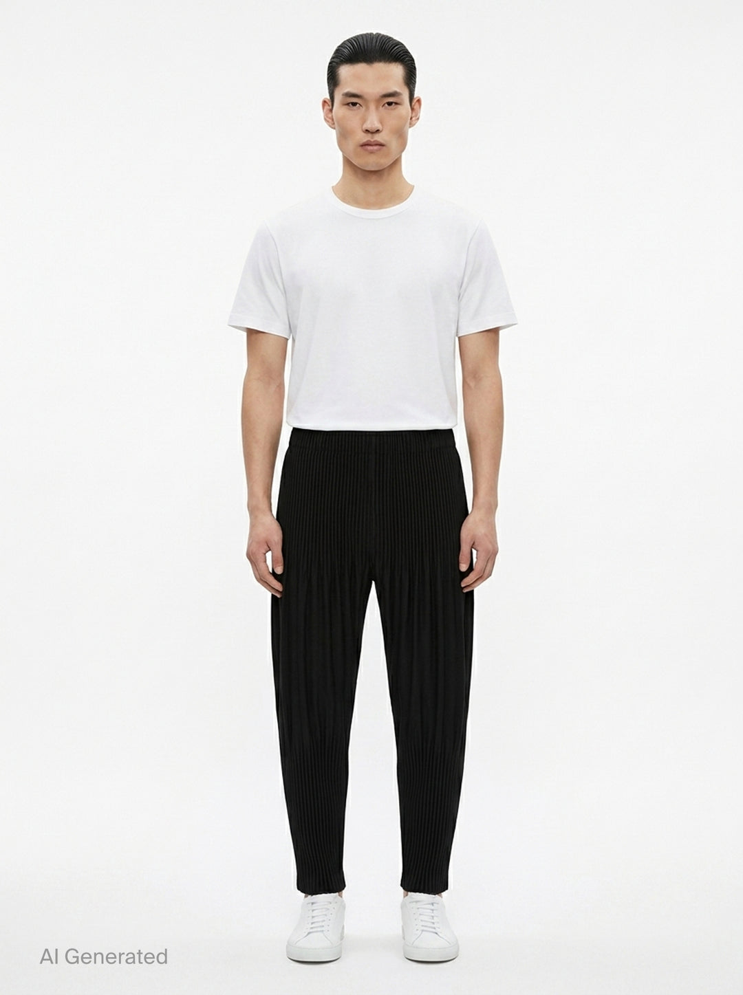 Long Wider Pleated Pants | Homme Plissé Issey Miyake | Club21 - front