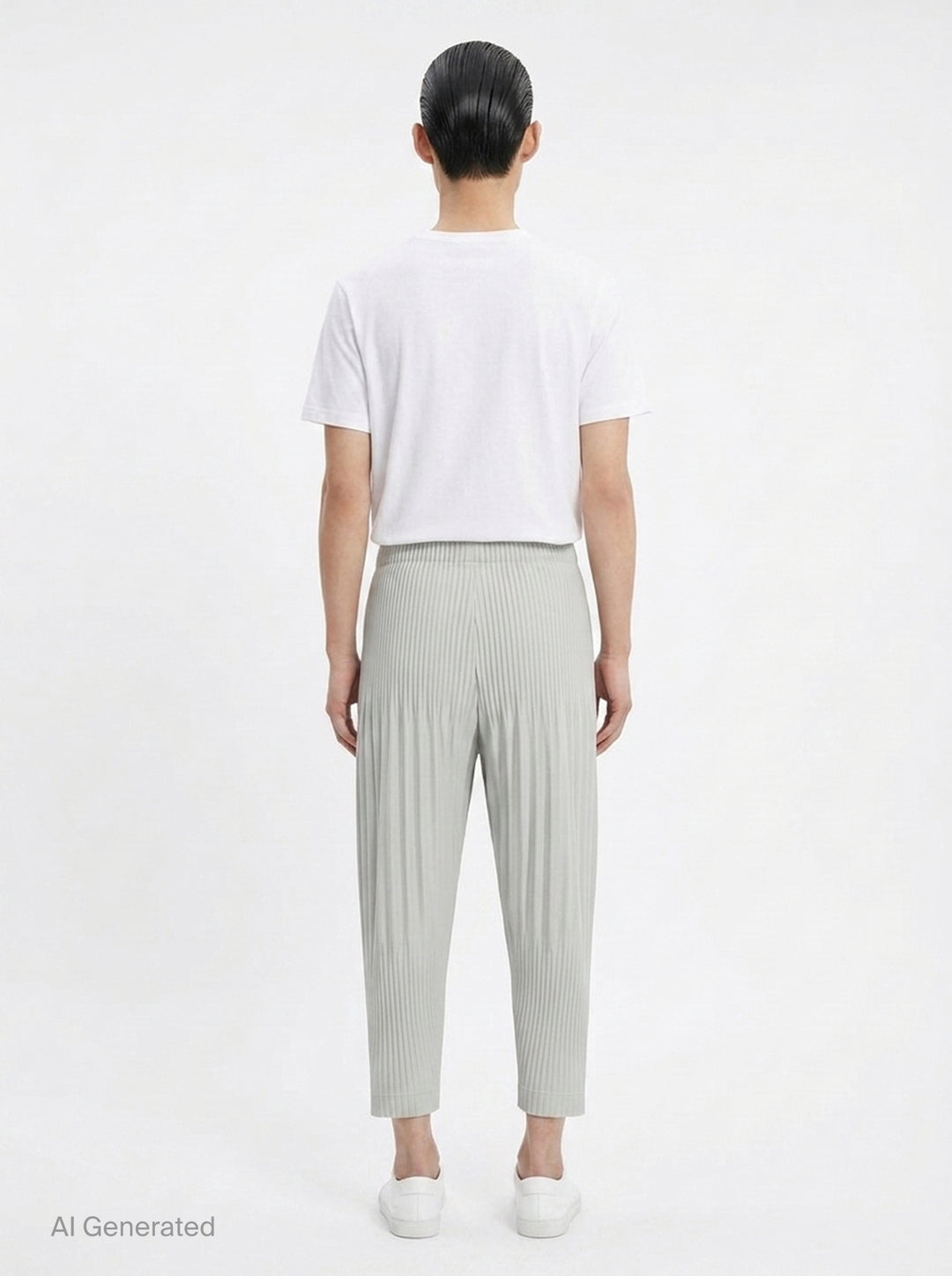 Long Wider Pleated Pants | Homme Plissé Issey Miyake | Club21 - back