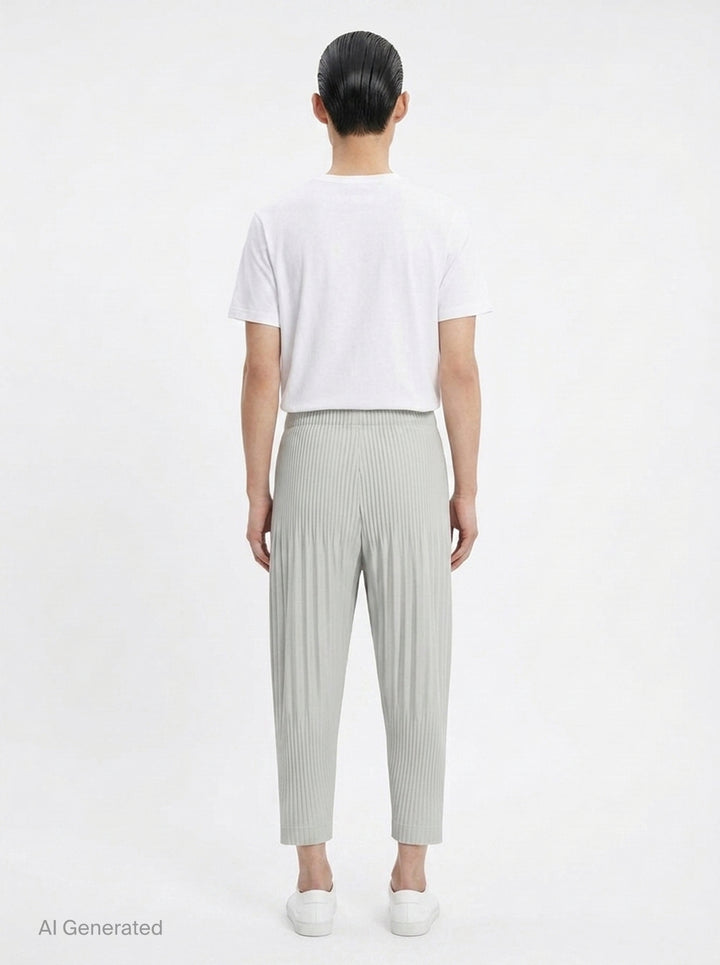 Long Wider Pleated Pants | Homme Plissé Issey Miyake | Club21 - back